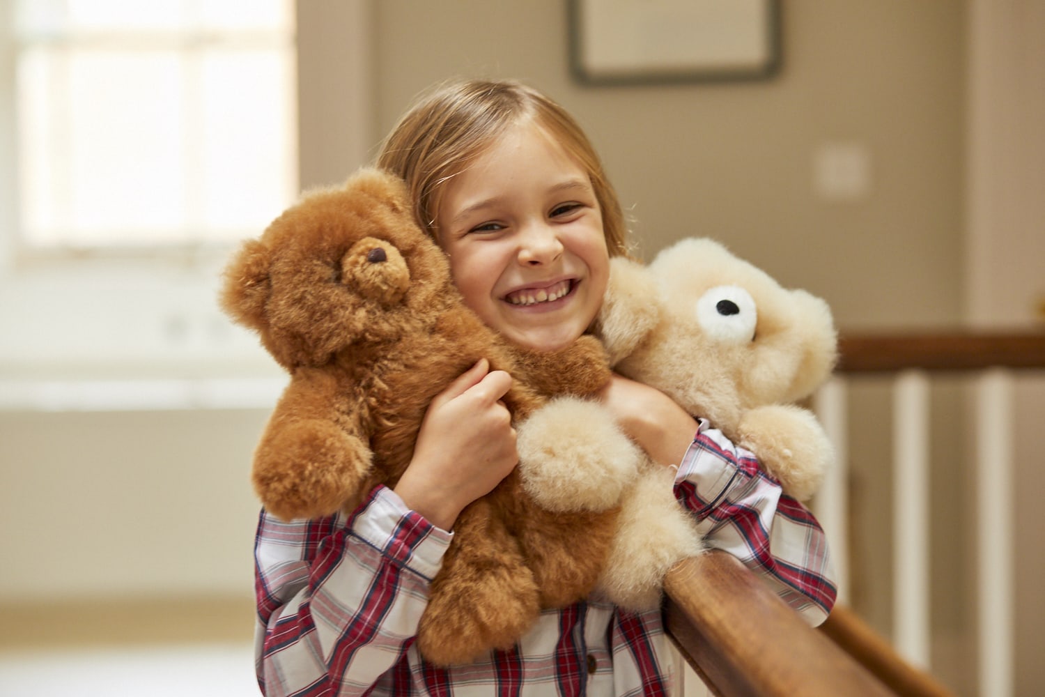 Classic Charles Alpaca Fur Teddy Bear in Champagne image 3