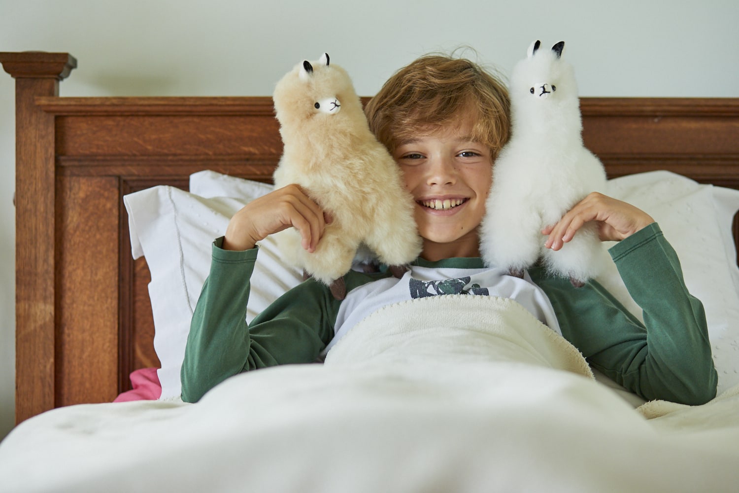 Alpaca Collectible Soft Toy in Champagne and white - a great unique childrens gift