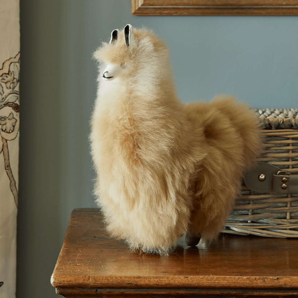 Alpaca Collectible Soft Toy in Marbled Fudge