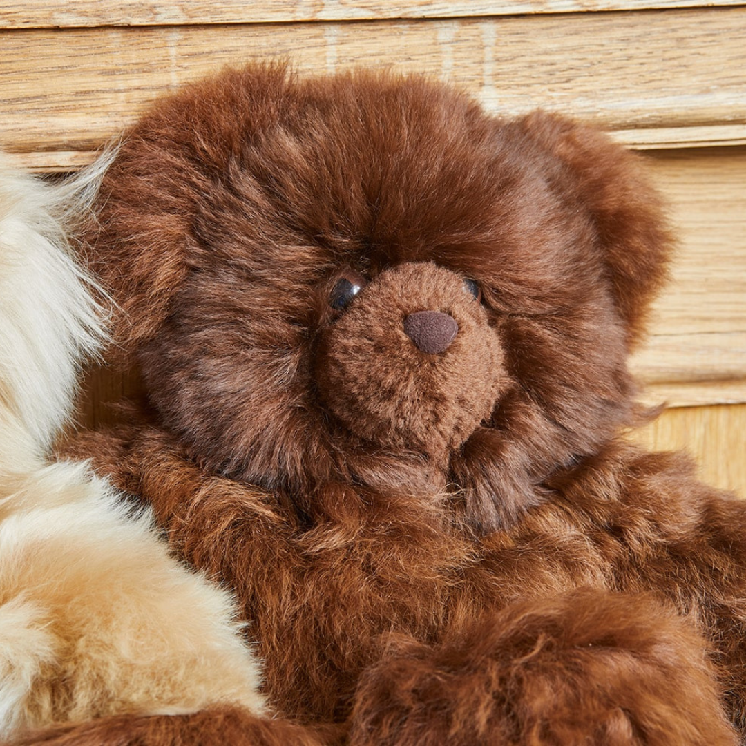 Alpaca Teddy Bear in Chestnut Brown