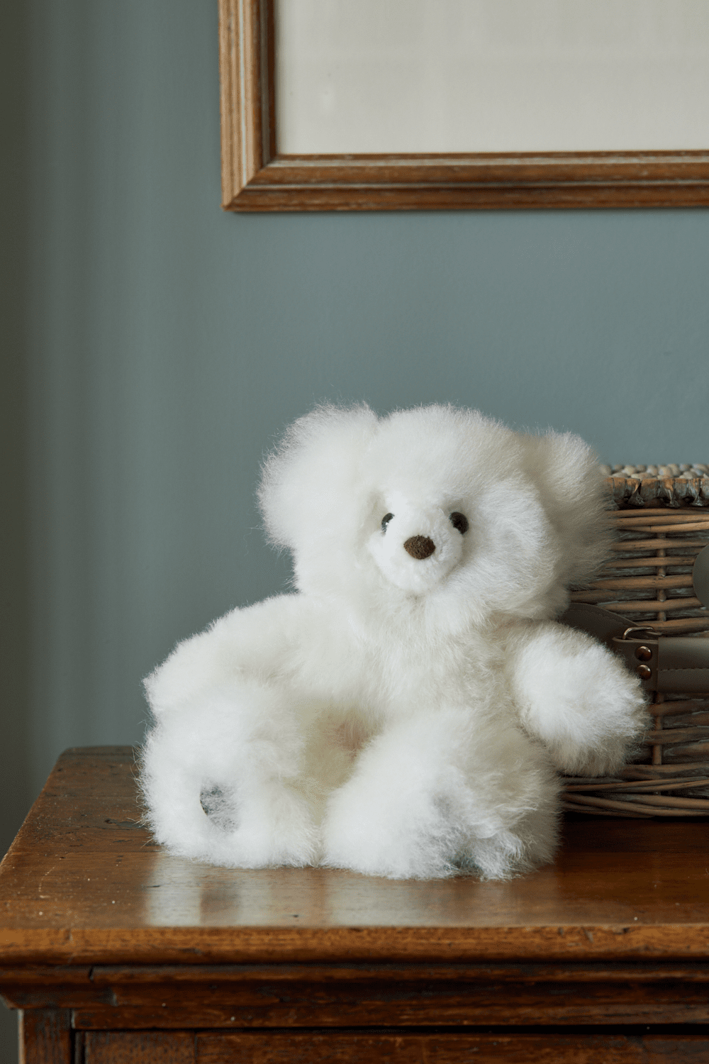 Luxe White Alpaca Fur Teddy - Petite