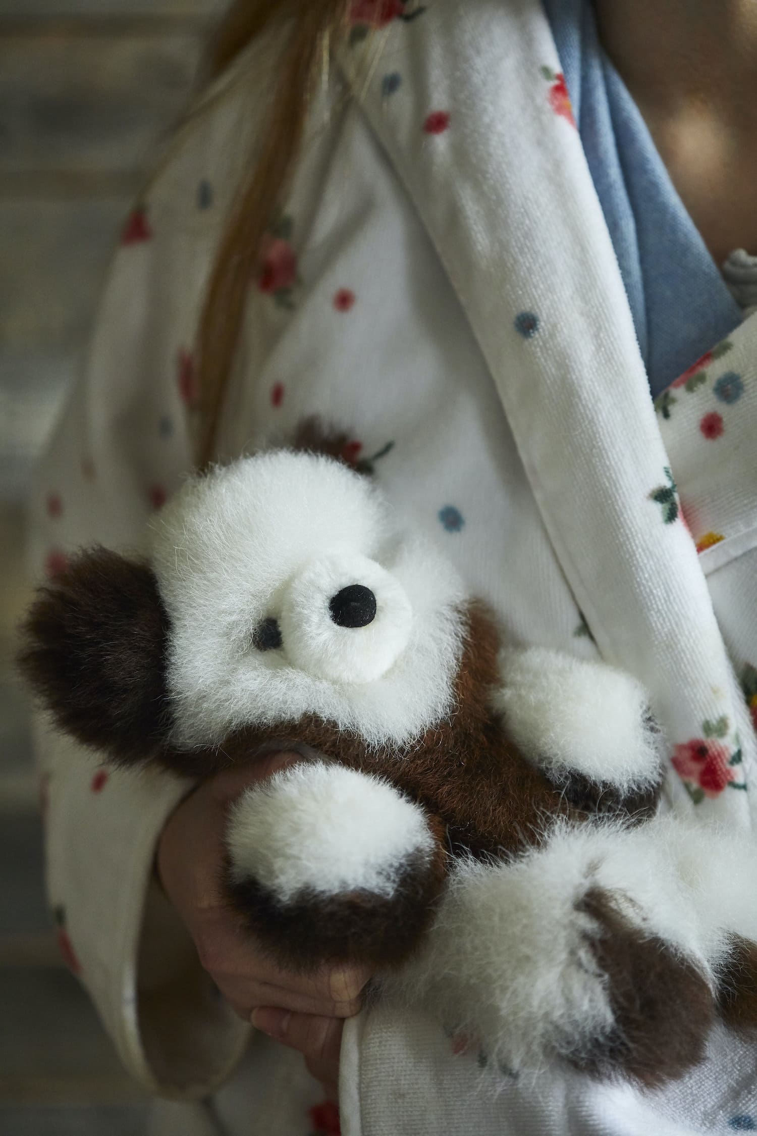 Classic Charles Alpaca Fur Teddy Bear, Variegated image 3