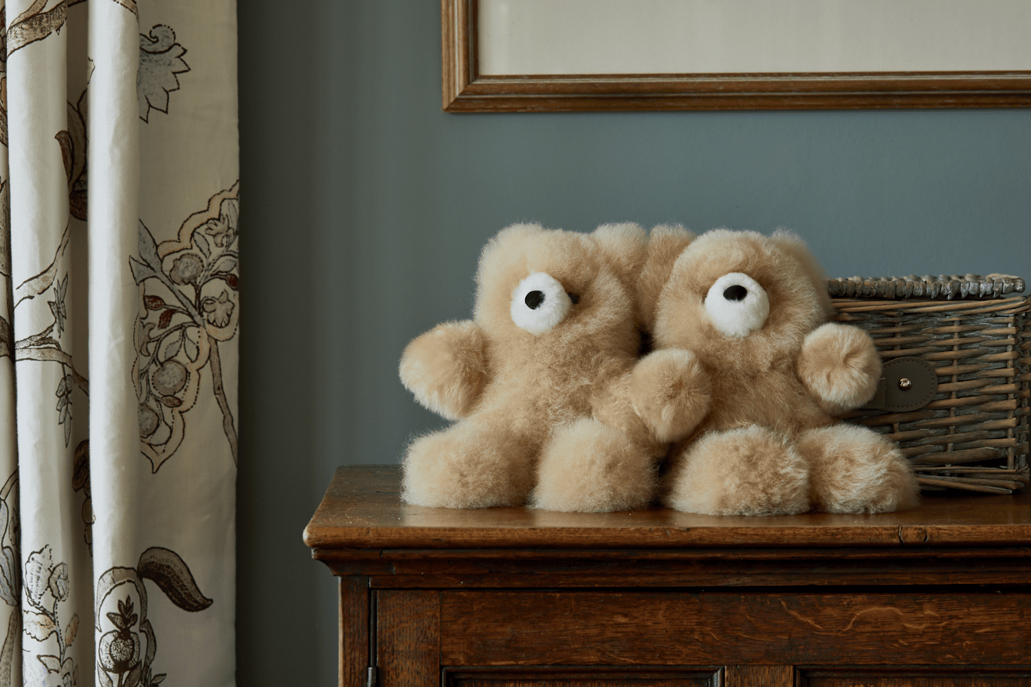 Classic Charles Alpaca Fur Teddy Bear in Champagne image 2