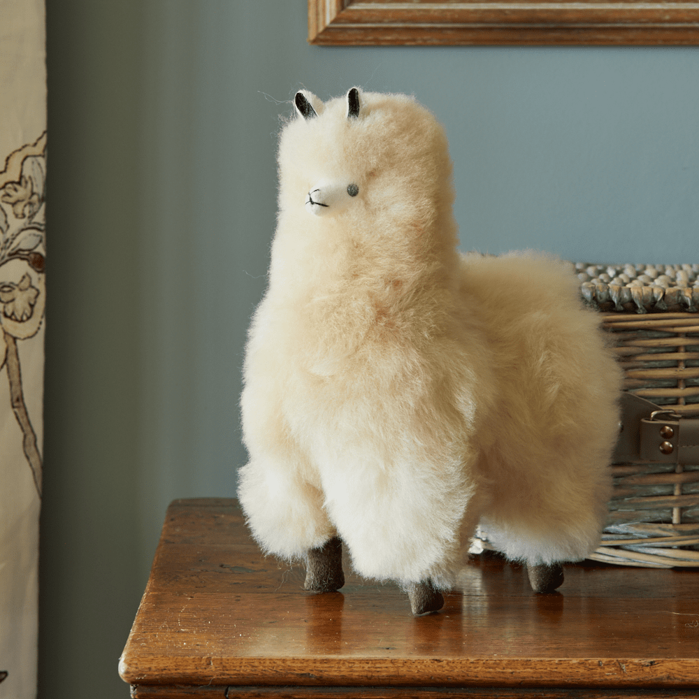 Alpaca Collectible Soft Toy in Champagne