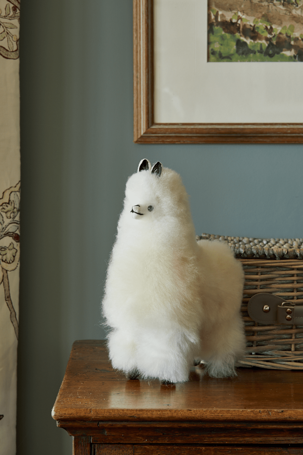 Alpaca Collectible Soft Toy in Marbled White and cream