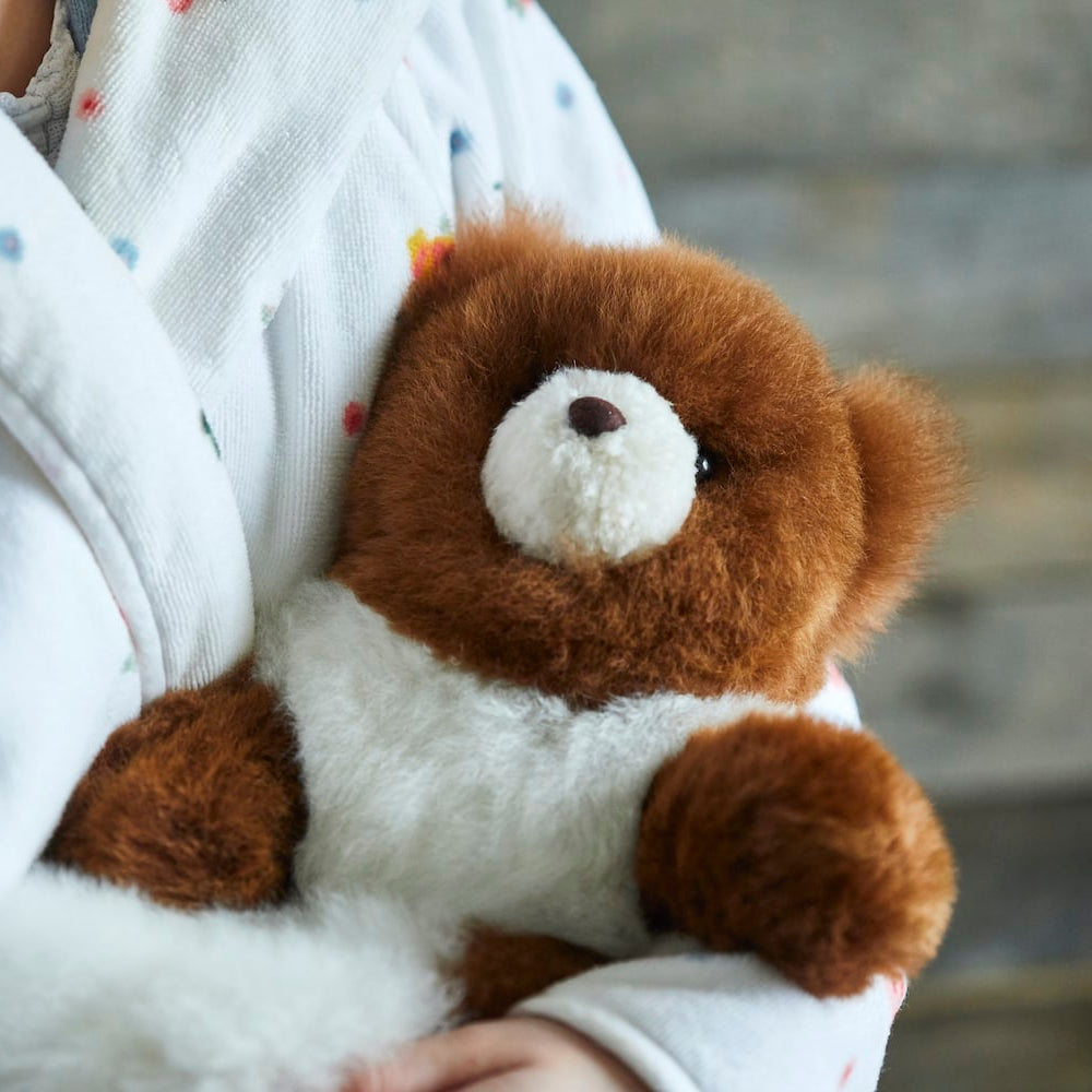 Luxe Cinnamon Alpaca Fur Teddy – childrens luxury teddy bear