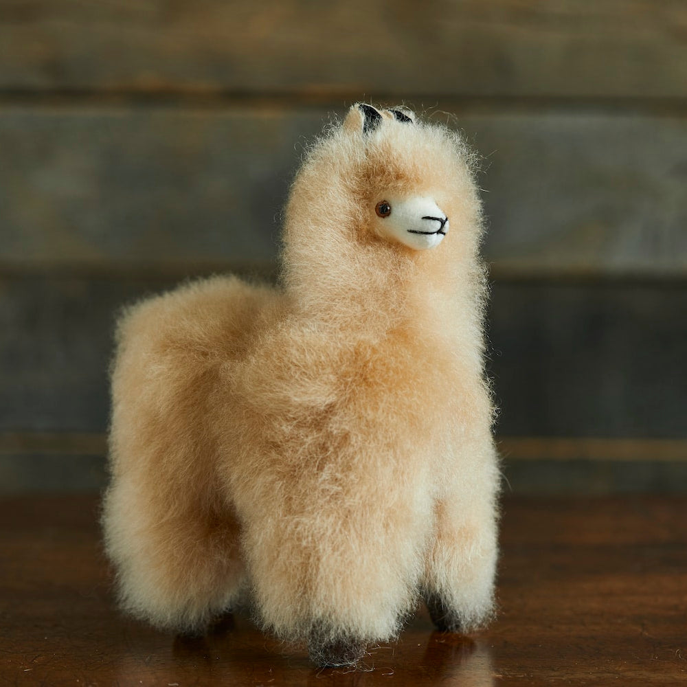 Mini Alpaca Fur Collectable in cinnamon - a lovely sustainable hand crafted gift