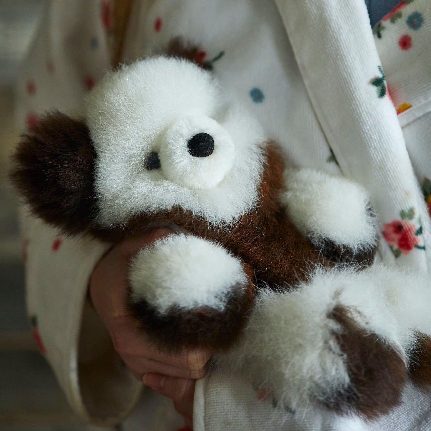 Classic Charles Alpaca Fur Teddy Bear, Variegated - a perfect babies gift