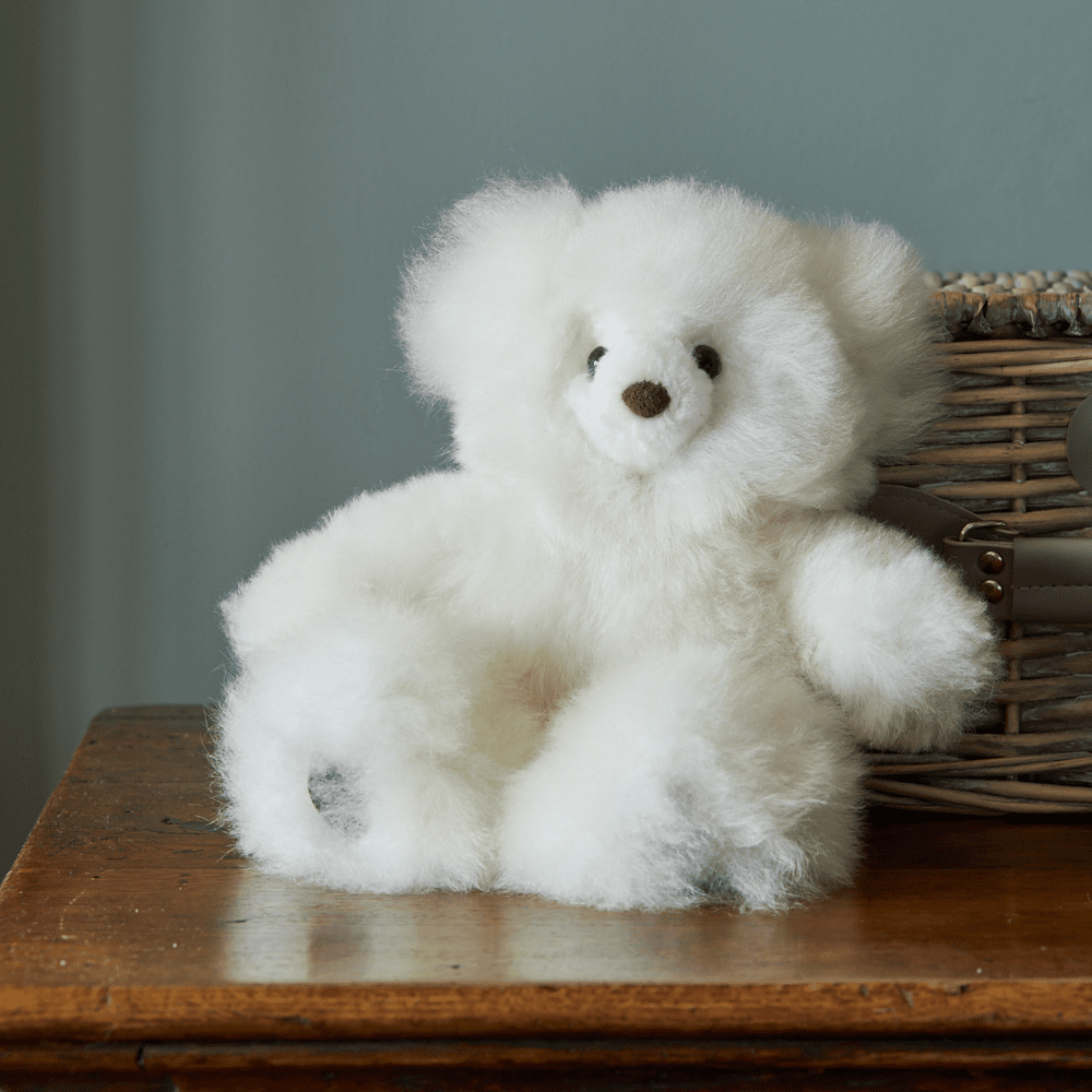 Luxe White Alpaca Fur Teddy - Petite