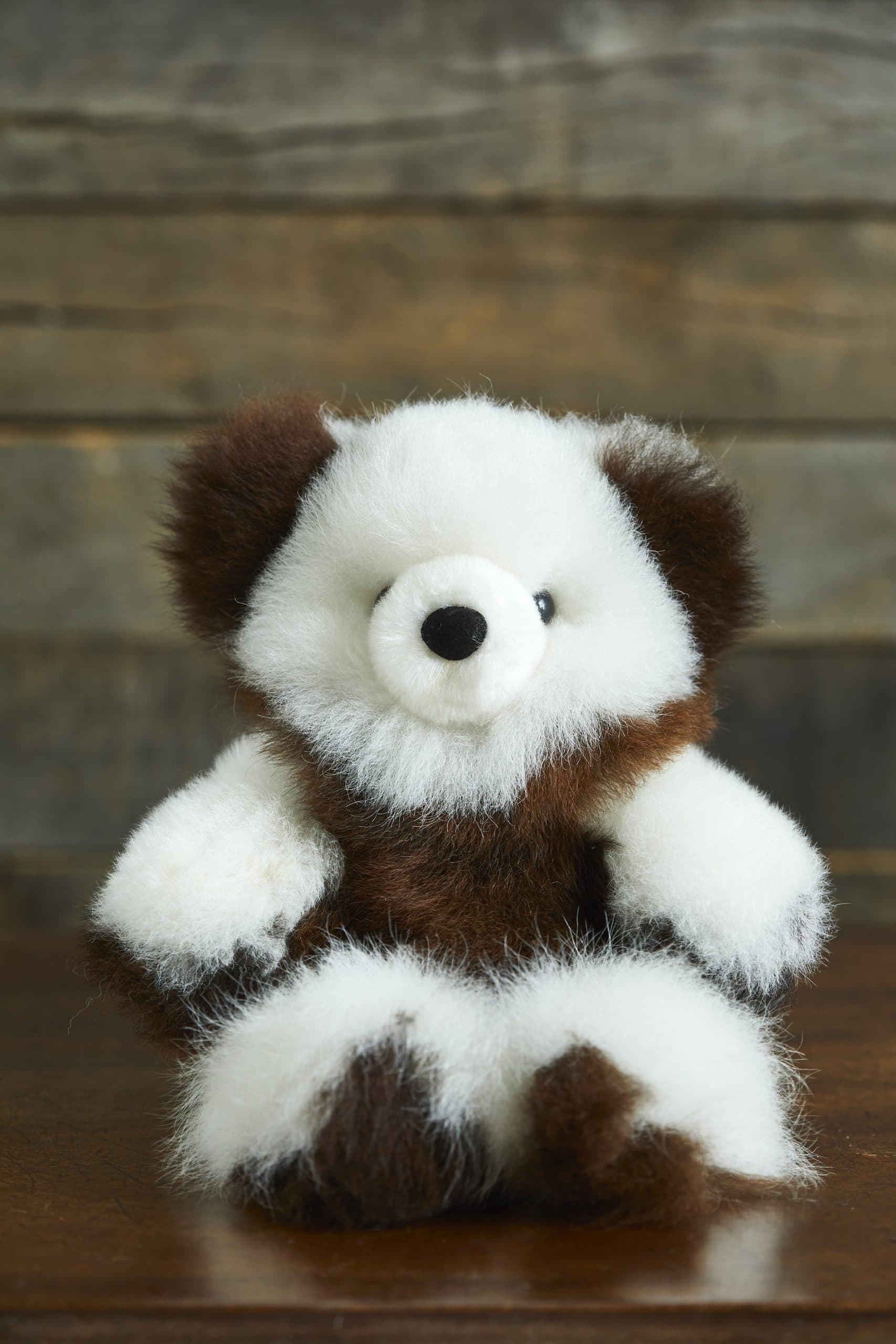 Classic Charles Alpaca Fur Teddy Bear, Variegated image 1