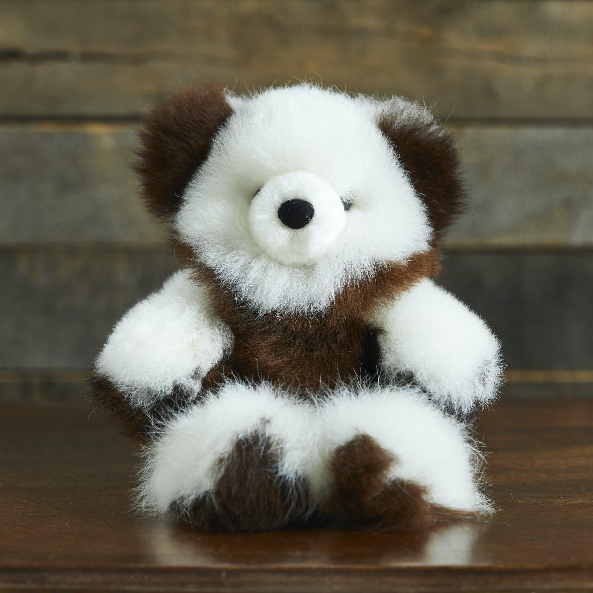 Minie Variegated Alpaca Fur Teddy Bear image 0